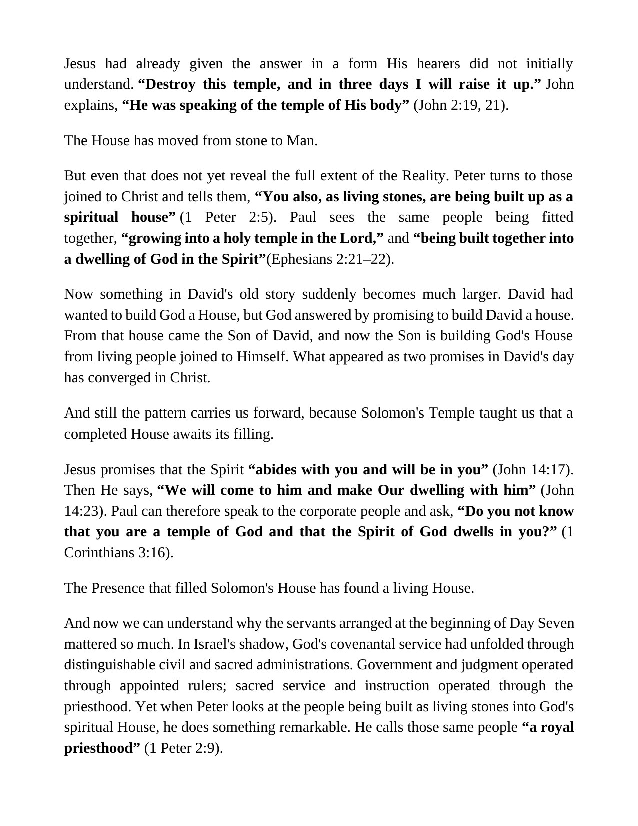 Preview page concerning God’s living House